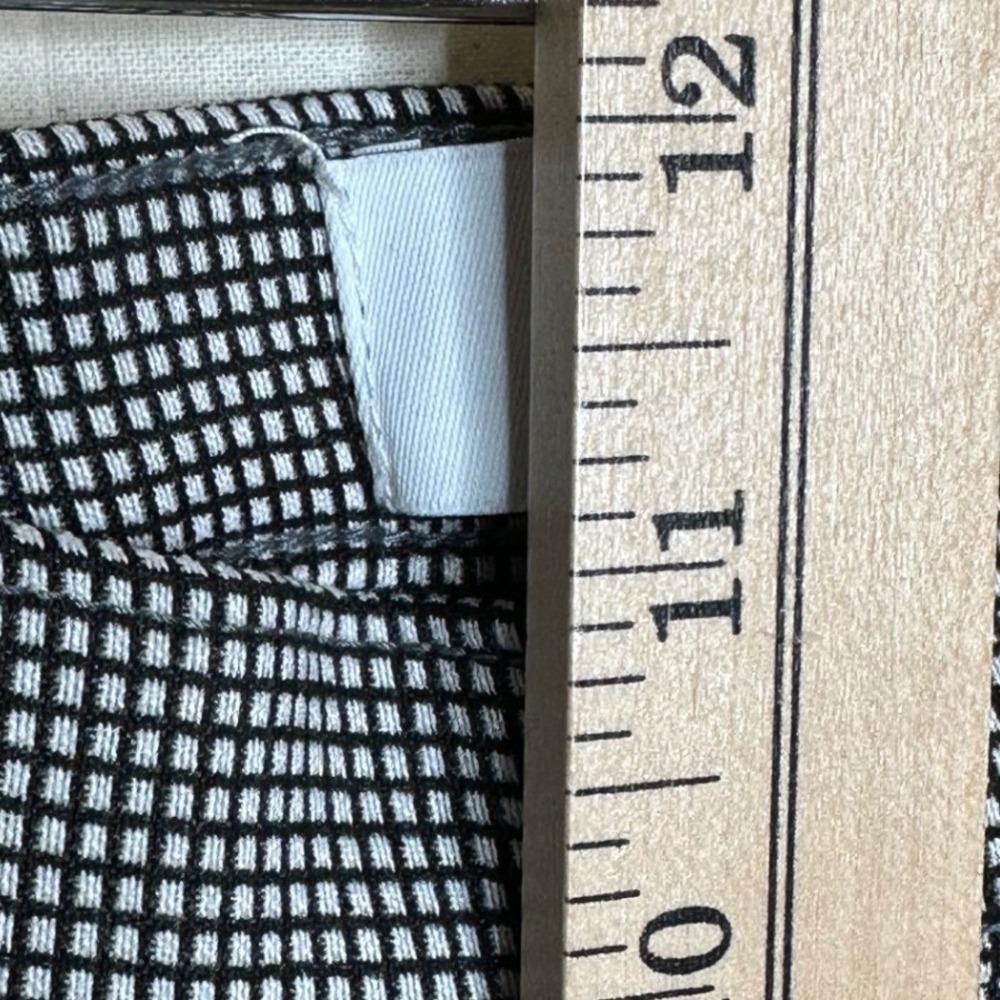 Elle Square Print Pull On Elastic Waist Dress Pants size Large Black/White - Picture 7 of 8